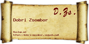Dobri Zsombor névjegykártya